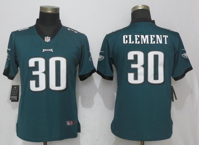 Women Philadelphia Eagles #30 Clement Green Vapor Untouchable Nike Player NFL Jerseys->women nfl jersey->Women Jersey